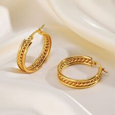 18ct Gold-Plated 30mm Hoop
