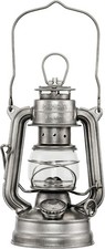 Silver Hurricane Paraffin Lantern Outdoor Camping Oil Lamp 16cm