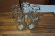 JOB LOT 5 X EMPTY GLASS JARS -
