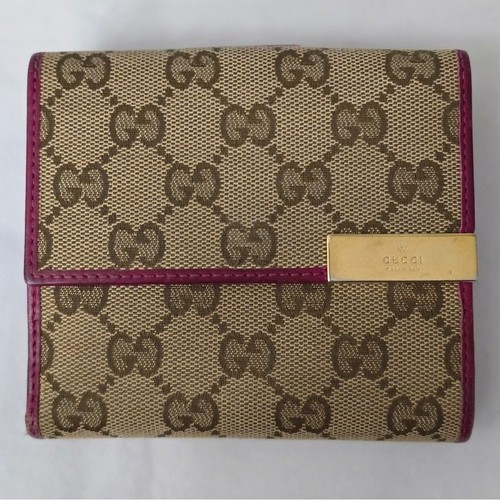 Gucci cream and pink wallet - gucci,