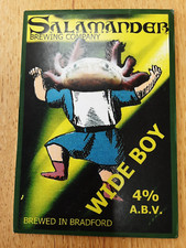 Beer pump clip badge, Salamander Brewing, Wide boy