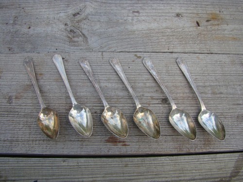 Silver plated tea spoons - silver,