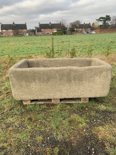 Large cast stone trough - large,