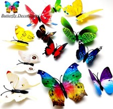 12Pcs 3D Butterfly Wall Sticker Home Decor Room Decor Sticker Bedroom