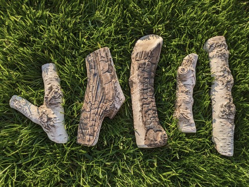 Ceramic logs pcs - logs, made