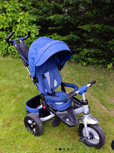 Blue kids push tricycle trike - kids,