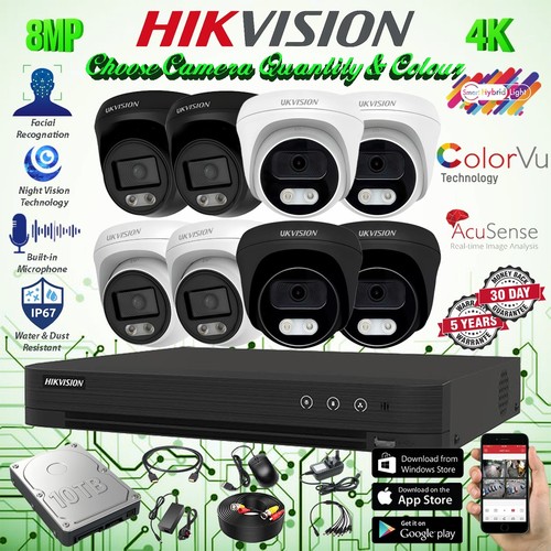 8mp hikvision cctv system - 4k,