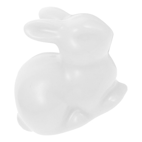 White ceramic bunny sculpture - ceramic,