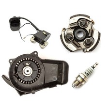 Mini Moto Air Cooled Ignition Coil Spark Plug Pull Start Clutch Dirt Bike Kit