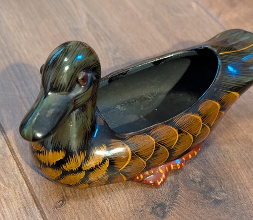 Vintage clay mallard duck - mallard,