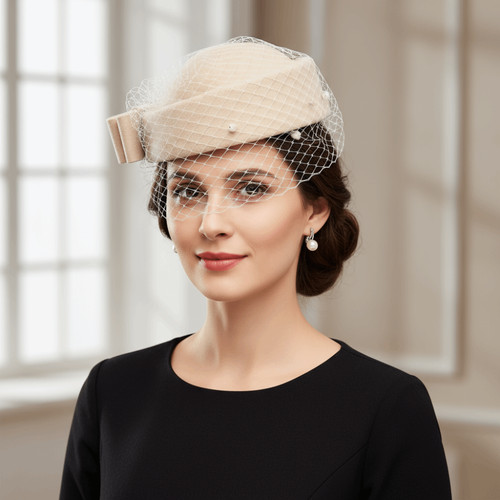 Solid color pillbox hat - solid,