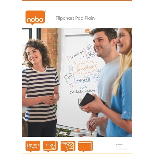 Nobo flipchart pad plain - pad,