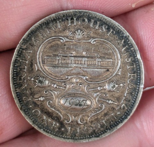 1927 australian silver florin - 1927,