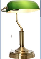 HOMCOM Banker's Table Lamp w/
