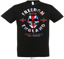 mens t shirt black extra large XL union jack skull freedom patriotic uk biker 