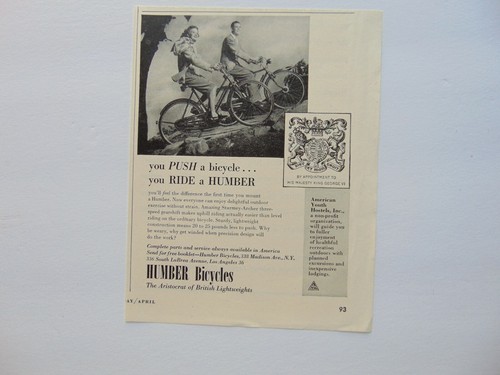1948 humber bicycles - humber, don't