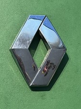 RENAULT - VINTAGE METAL CAR BADGE / EMBLEM - 95 X 75  MM