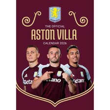 2026 Calendar Aston Villa FC Month to View A3 Football Calendar Official Product