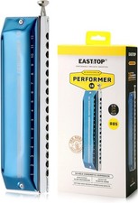 The enhanced chromatic harmonica key is C, professional 16 hole 64 tone harmonic