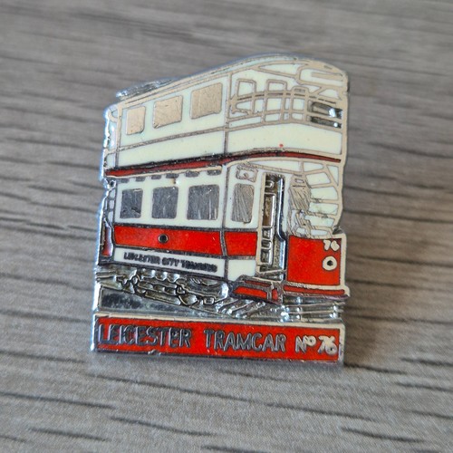Vintage leicester tram enamel - leicester,