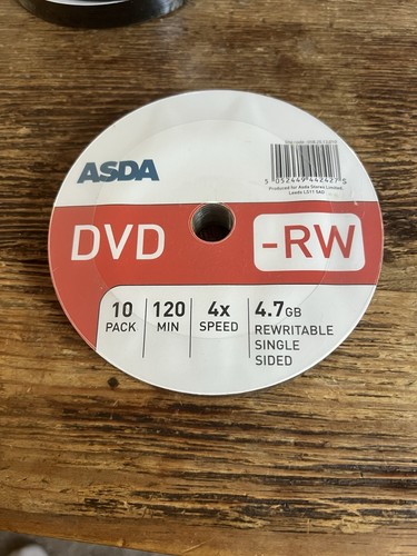 Asda red dvd rewritable - red,