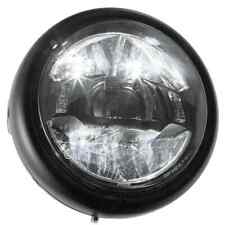 LED Headlights " Area " Black Matte M8 Motorcycle Universal E - Tested