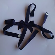 JOB LOT 38 dark blue gift box grosgrain bows with sticky tab