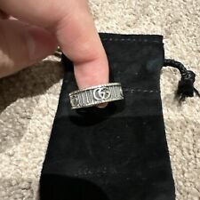 Gucci Double G Ring,  Sterling Silver Men’s Size 21