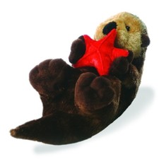 SEA OTTER SOFT TEDDY BEAR TOY AURORA FLOPSIES PLUSH CALI CUDDLY 12" KIDS NEW