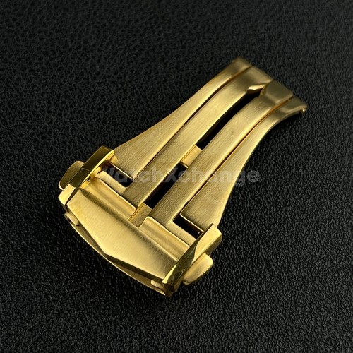 Gold steel deployment watch - steel,