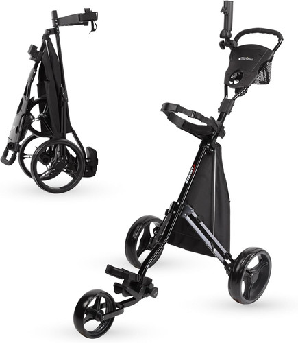 Wheel golf push cart with - golf,