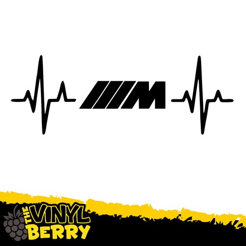 Bmw heartbeat vinyl sticker - m,