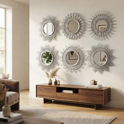 Stylish pack silver circular - silver,