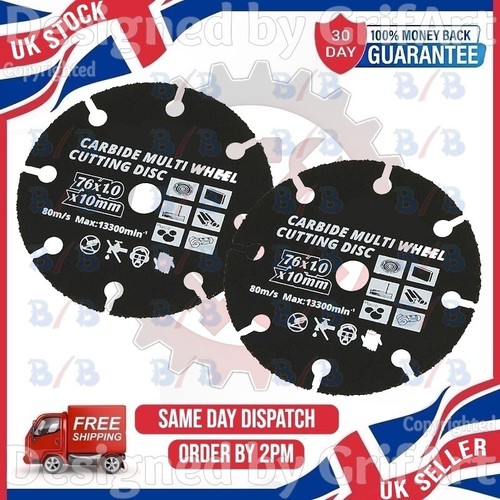 Two 10mm carbide cutting - carbide, discs