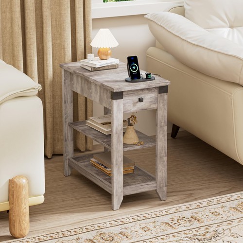 Slim side table with - with, charging