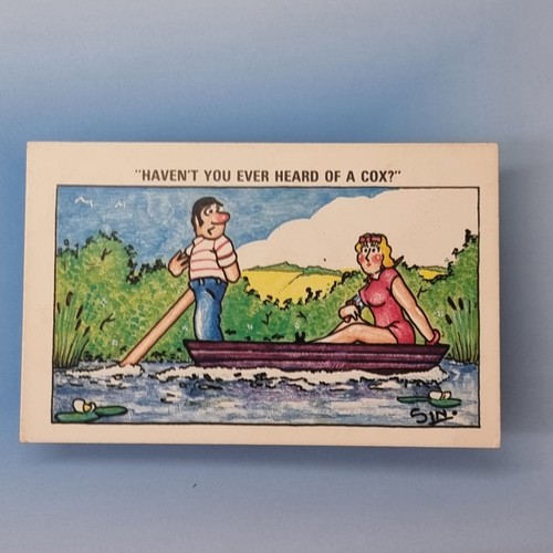 Saucy comic postcard - saucy, c1978