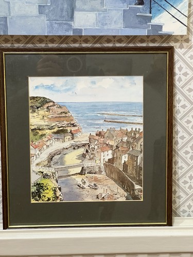 Staithes painting rennison - painting, pb