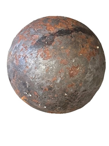 6inch antique war cannonball - war,