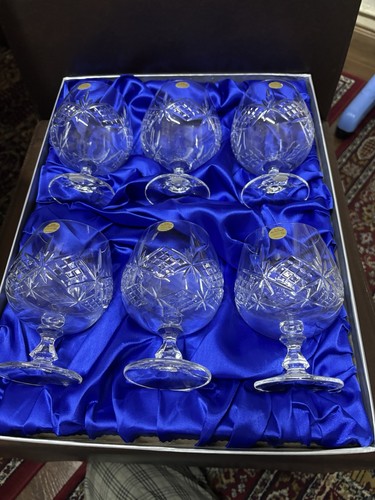 Set six german cut crystal - german,