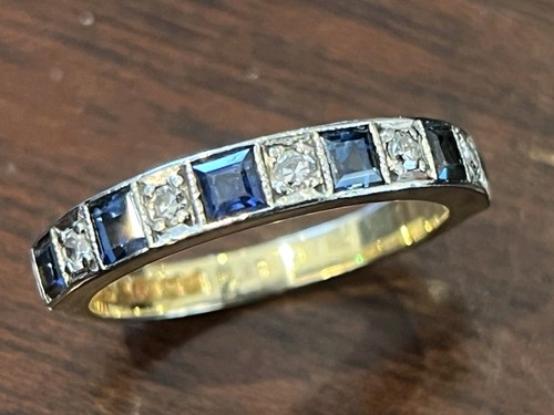 18ct gold sapphire diamond - &,