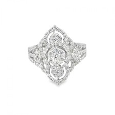 18ct White Gold Open Diamond