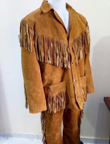 Mens western suede fringe - western,