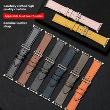 Genuine Leather Watch Straps For Apple Watch38 40 42 45 49mm Iwatch5678910 Ultra