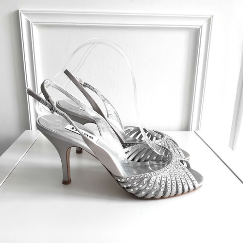Dune silver diamante satin