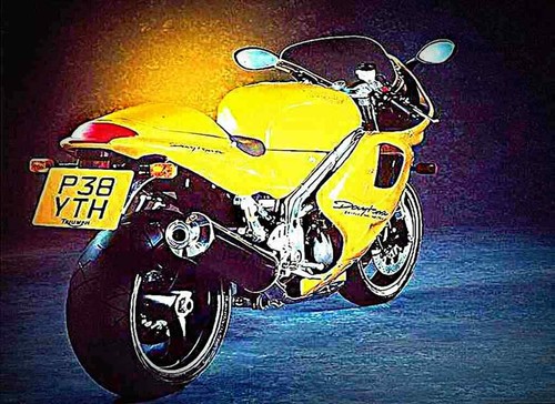 Metal sign triumph daytona - a4,