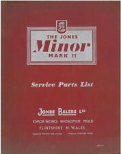 JONES MINOR MARK II BALER PARTS MANUAL
