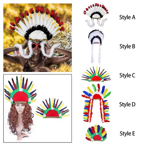 Chief indian hat feather - hat,
