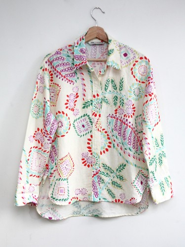 Zara linen cotton paisley - zara,