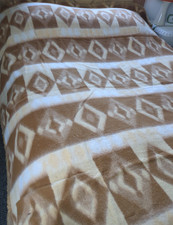 Vintage Blanket Cream Brown
