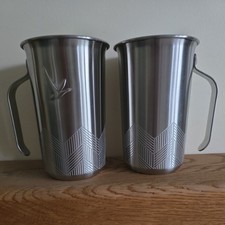 A PAIR OF GREY GOOSE MULE